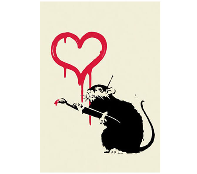 Banksy バンクシー Love Rat Pest Controlのcoa付き作品を販売 ー Noiseking ノイズキング