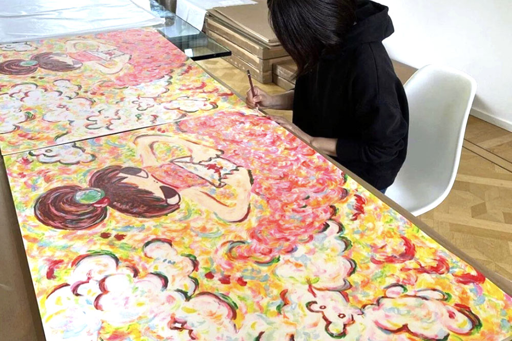 ロッカクアヤコの「Untitled（Letter Girl）」アート＆ポスターを販売 ー NOISEKING ノイズキング