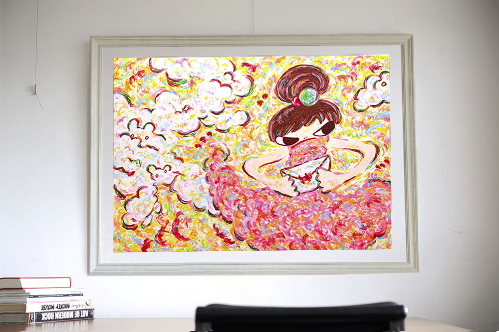 ロッカクアヤコの「Untitled（Letter Girl）」アート＆ポスターを販売 
