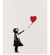 Banksy（バンクシー）- Girl and Balloon、Pest ControlのCOA付き作品 