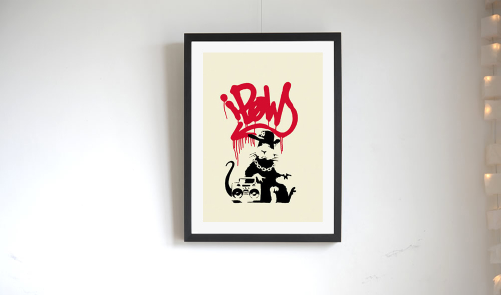 Banksy（バンクシー）-Gangsta Rat サイン入り,COA付き作品を通販で 