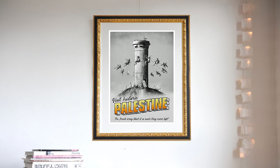 希少☆バンクシー THE WALLED OFF HOTEL パレスチナ ポスター-