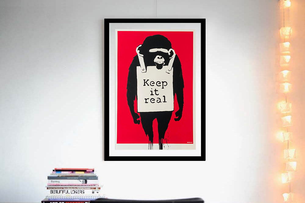 Banksy（バンクシー）Keep it real (Red) – WCP Reproductionを