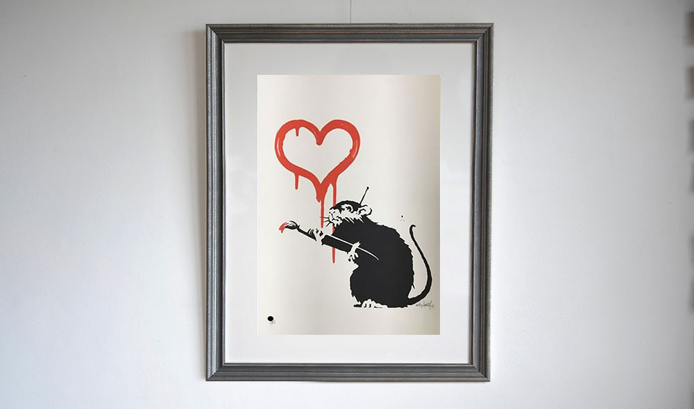 Banksy（バンクシー） -Love Rat（サイン入り） -Pest ControlのCOA 