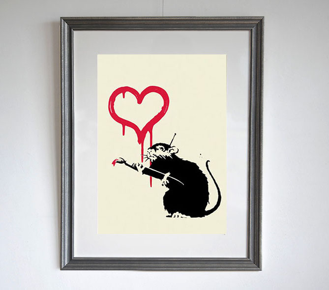Banksy（バンクシー） -Love Rat -Pest ControlのCOA付き作品を販売 ー
